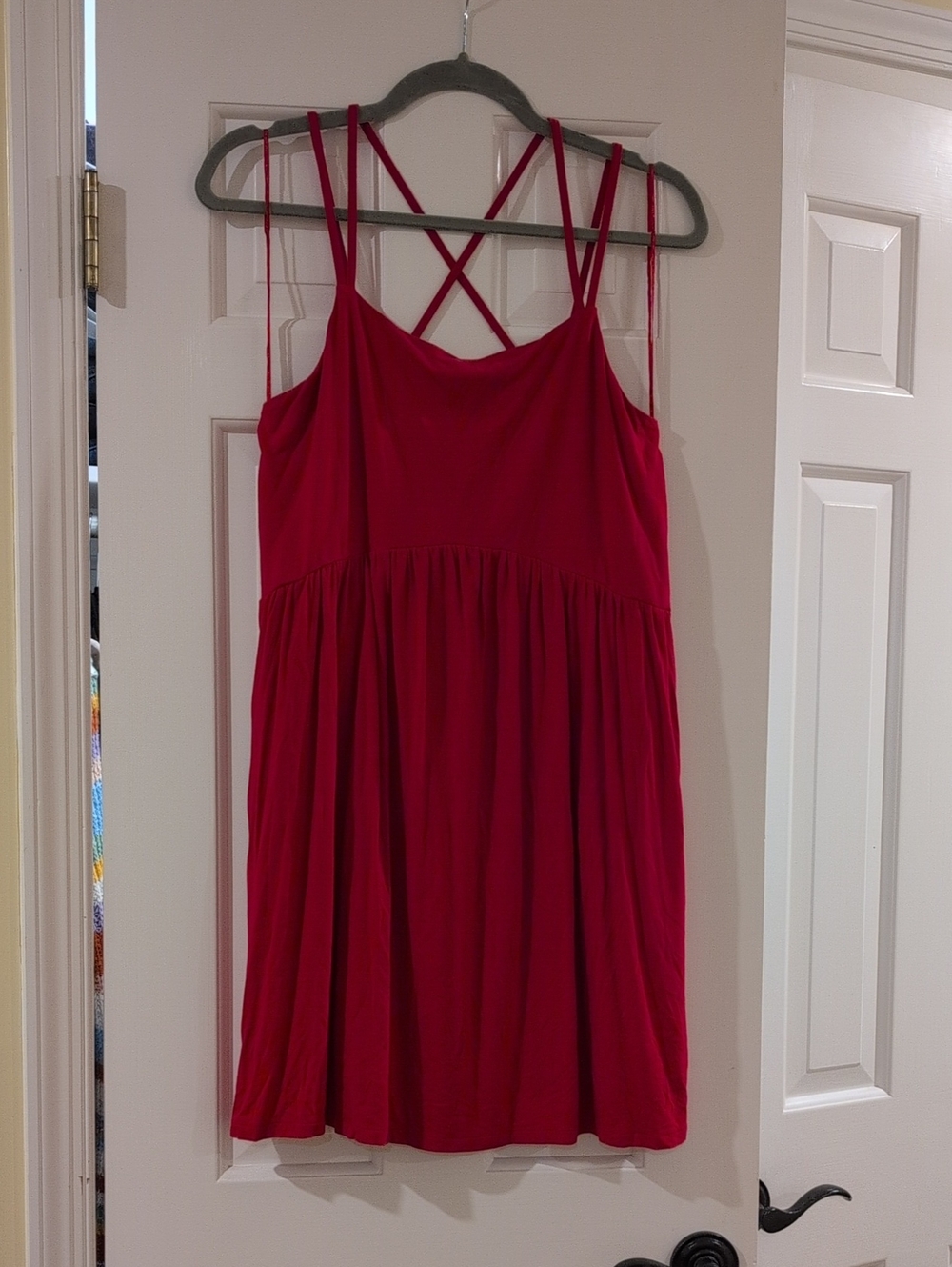 Old Navy Pink Strappy Crisscross Babydoll Chemise